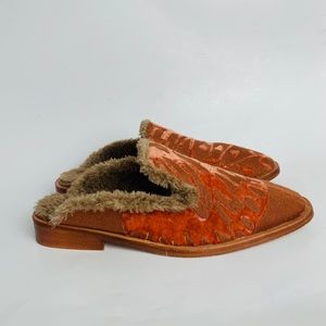 Free People Butterfly Effect crushed velvet mules